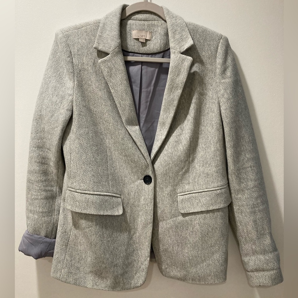 LOFT grey blazer, size 6
